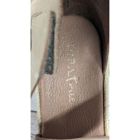 Diba True Hyber Nate Womens Size 10M Beige Leather Wedge Heel Espadrille Sandals - Picture 9 of 10